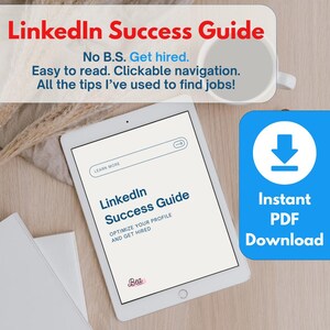 LinkedIn Success Guide PDF | Optimize LinkedIn to Get Hired | Job Search & Personal Branding Tips | Instant Digital Download