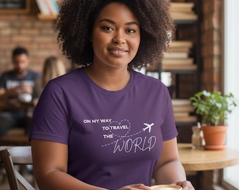 Bereisen Sie die Welt T-Shirt, Flugzeug Grafik T-Shirt, Fernweh Shirt