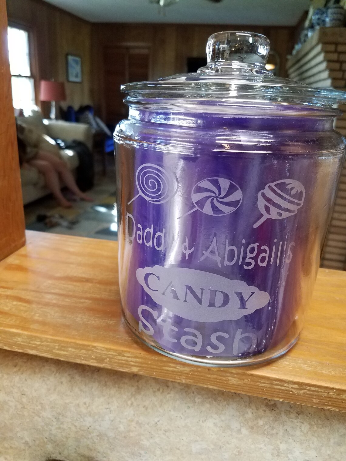 Personalized Glass candy jar engraved candy jar wedding Etsy