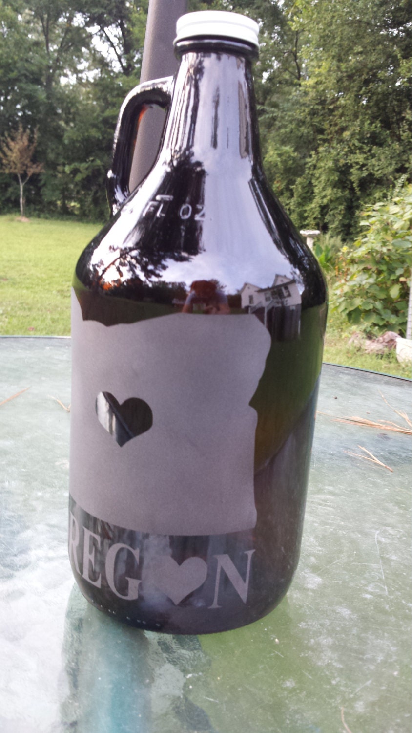 Personalized growler state outline beer growler personalized Etsy