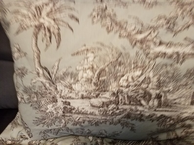 Toile pillow shams green and black Chinese scencs toile Etsy