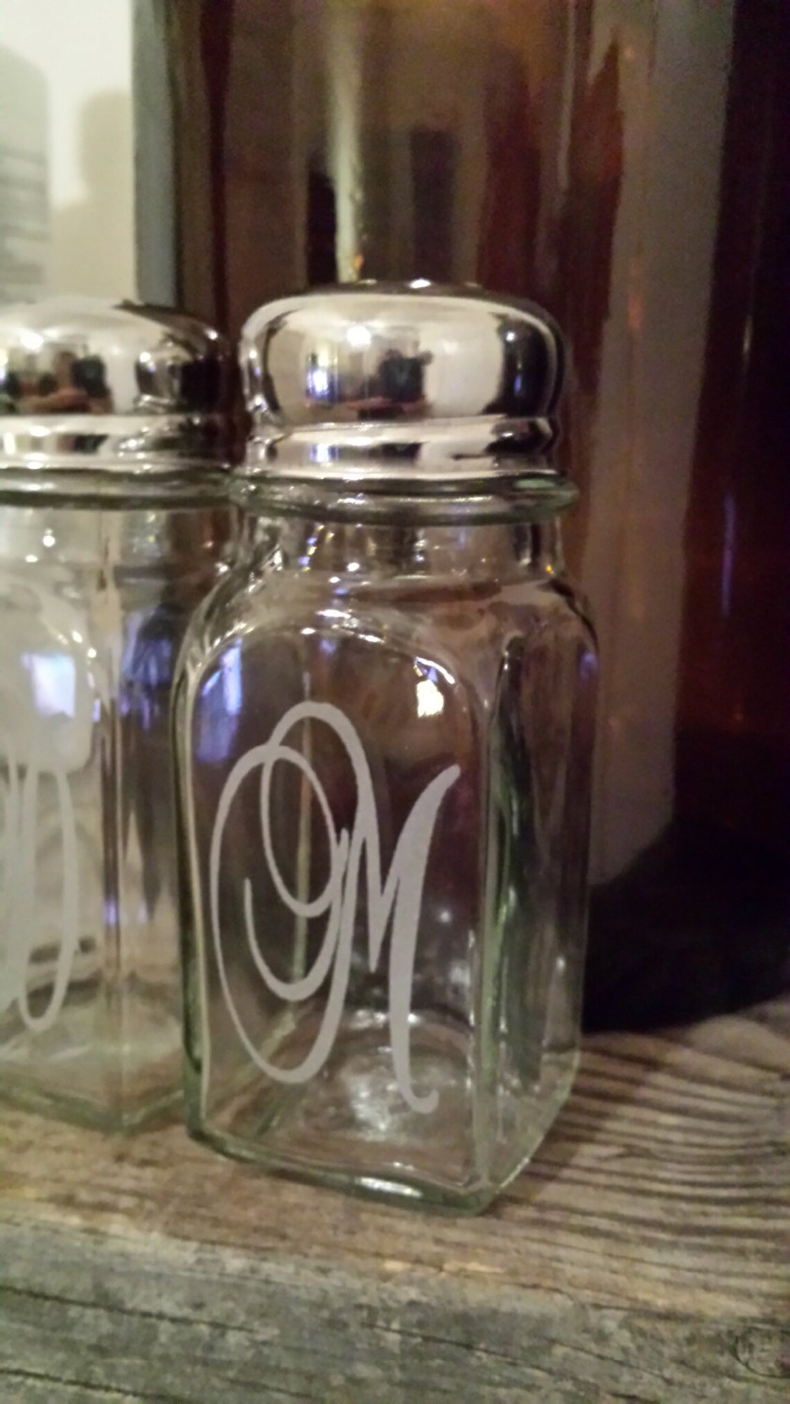 Engraved salt and pepper shakers personalized salt and pepper Etsy