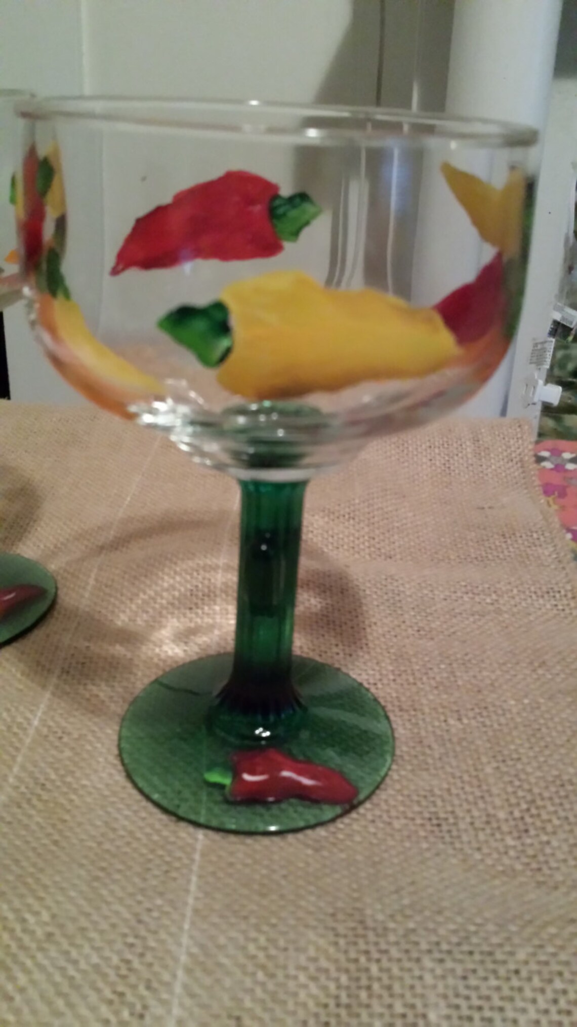 Margarita glasses Pepper Margarita glass Hand painted chili Etsy