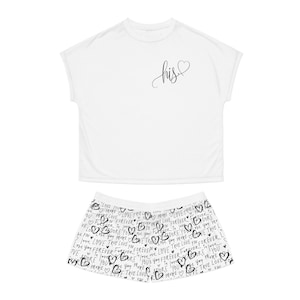 Love Forever Women&#39;s Pajama Set, Cozy Sleepwear, Cute Nightwear, Gift for Her, Valentine&#39;s Day PJs, Relaxing Loungewear