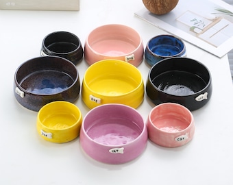 custom name dog bowl Puppy custom new pet gifts Colorful Ceramic Pet Home Decor cat food bowl Christmas pet gifts Gift idea set of pet bowls