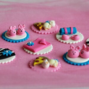 Fondant Sleepover Slumber Party Toppers for Cupcakes, Cookies or other Treats image 2