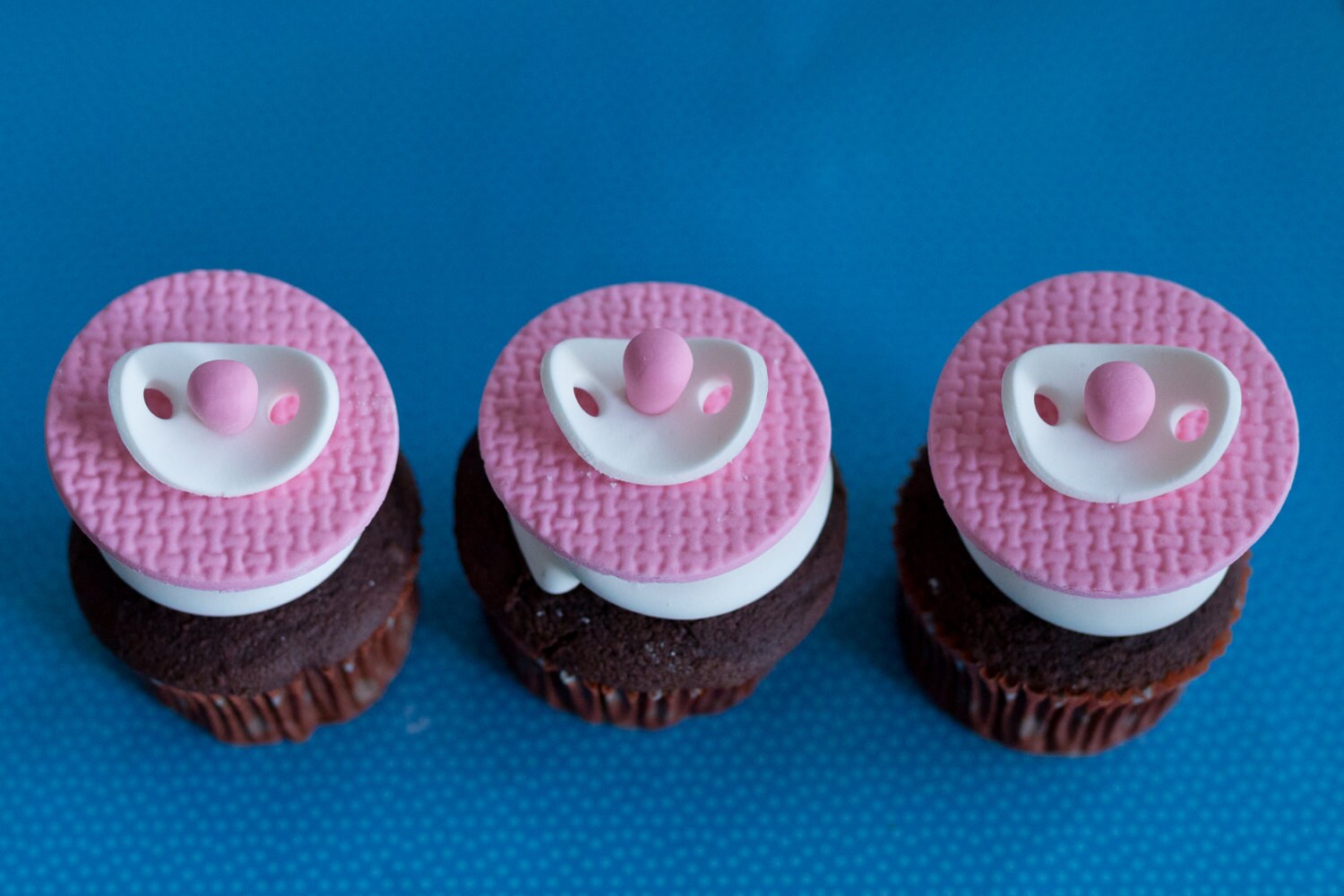 Baby Shower Fondant Pacifier Toppers for Cupcakes Cookies or Etsy