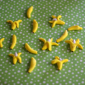 Fondant Bananas, Peeled and Unpeeled, for Decorating Cupcakes, Cake or Mini-Cakes the Perfect Addition for Your Monkey Party