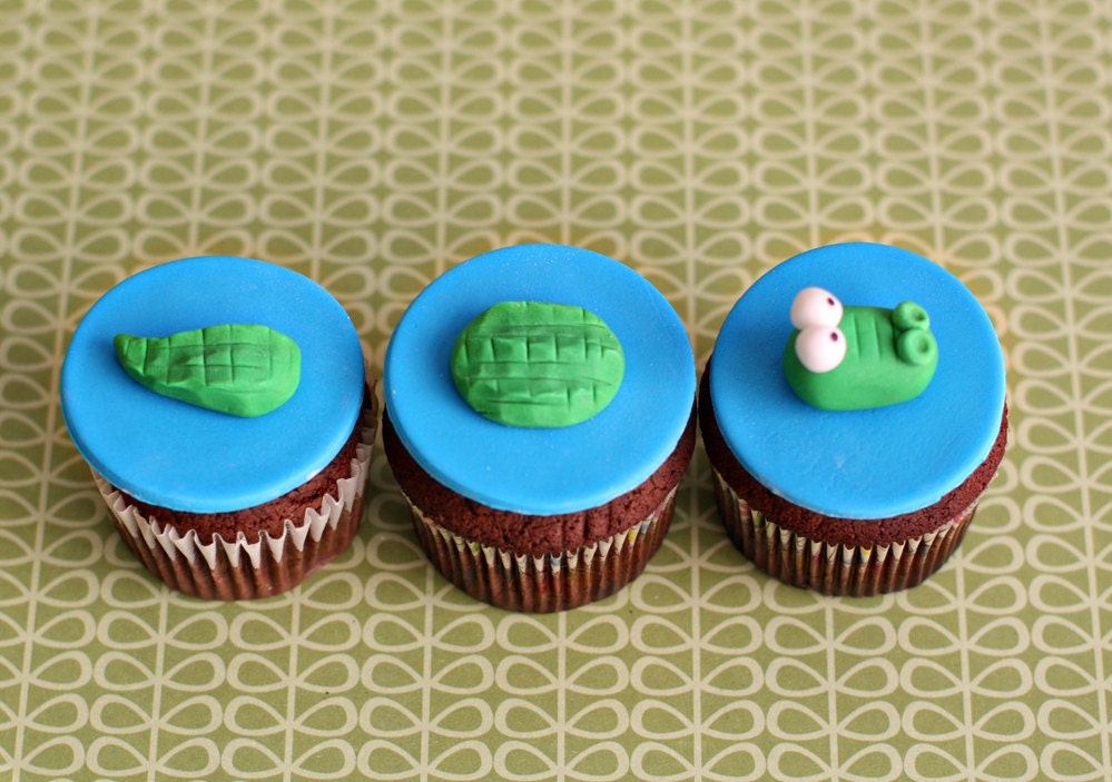 Buy Fondant Crocodile Alligator Cupcake Toppers for Pirate