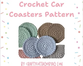 Crochet Car Coaster Pattern PDF – Quick Crochet Gift – Instant Download