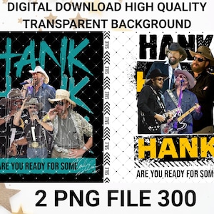 Hank Williams Tour 2025 2 Png File 300 dpi, Country Music Png, Band Tee Png, Ready print to T-Shirt.