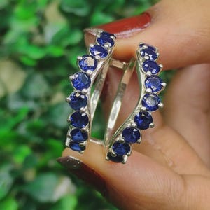 2 CT Round Blue Sapphire Wrap Ring Jacket Enhancer • 14k White Gold Plated • 925 Sterling Silver • Sapphire Ring Guard Insert
