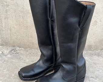Civil War Officer Cavalry Boots Knee Flap Leather - Etsy