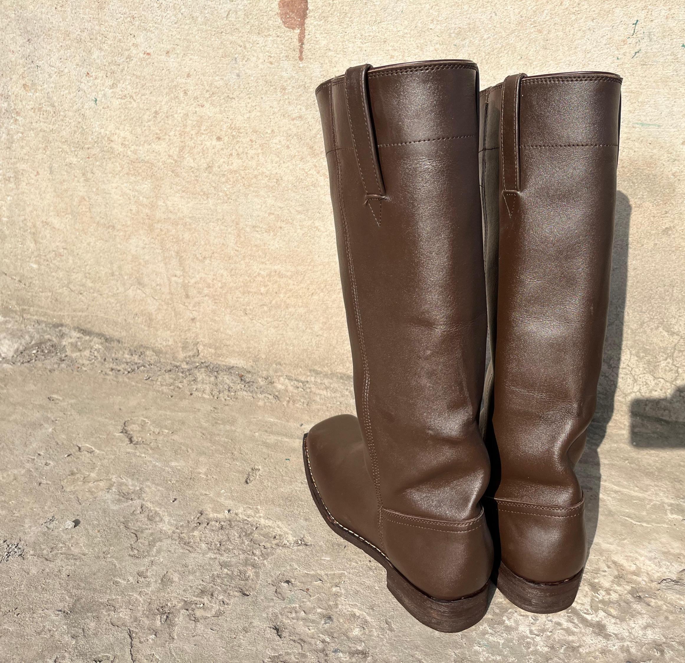 CIVIL WAR UNCLE BOOTS アンクルブーツ 7-8in Handmade Leather Stove Pipe Boots - 1860s Civil War Reenactment
