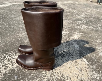 Handmade Leather Pirate Boots | Buccaneer, Musketeer, Cavalier Footwear
