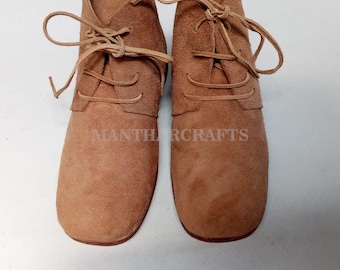 Handmade Civil War Brogan Boots | Leather Military Reenactment Shoes