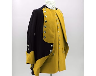 Handmade French Indian War Regimental Coat: 18th Century Reenactment Uniform