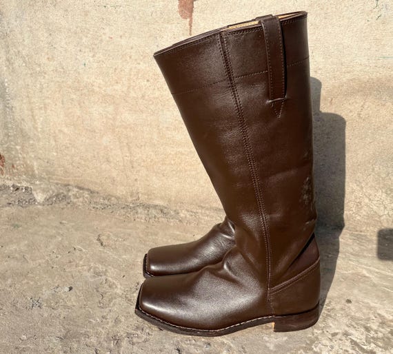 Handmade Leather Stove Pipe Boots - 1860s Civil War Reenactment