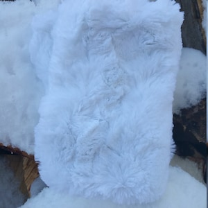 Fingerless Gloves Faux Fur Pure White SOOOO Soft! Great Christmas Present!