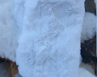 Fingerless Gloves Faux Fur Pure White SOOOO Soft! Great Christmas Present!