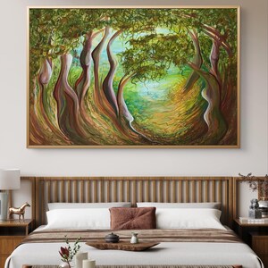 Tree Ladies – Mystical Forest Wall Art Print, Nature-Inspired Digital Download