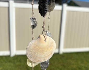 Handmade Seashell Wind Chime | Coastal Porch Decor