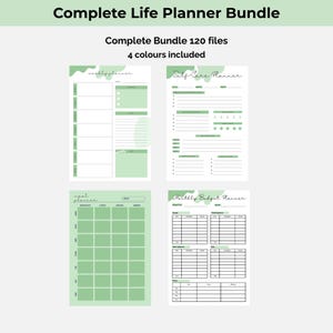 Printable Life Planner Bundle A4 A5 | All-in-One Organisation PDF