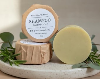 Shampoo Tallow Soap Bar - Clean, Nourishing & Naturally Revitalising