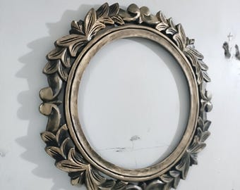 Houten gesneden ronde wandspiegel woondecoratie met antieke afwerking
