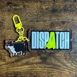 Llavero de Dispatch (videojuego): logotipo con accesorio de carne