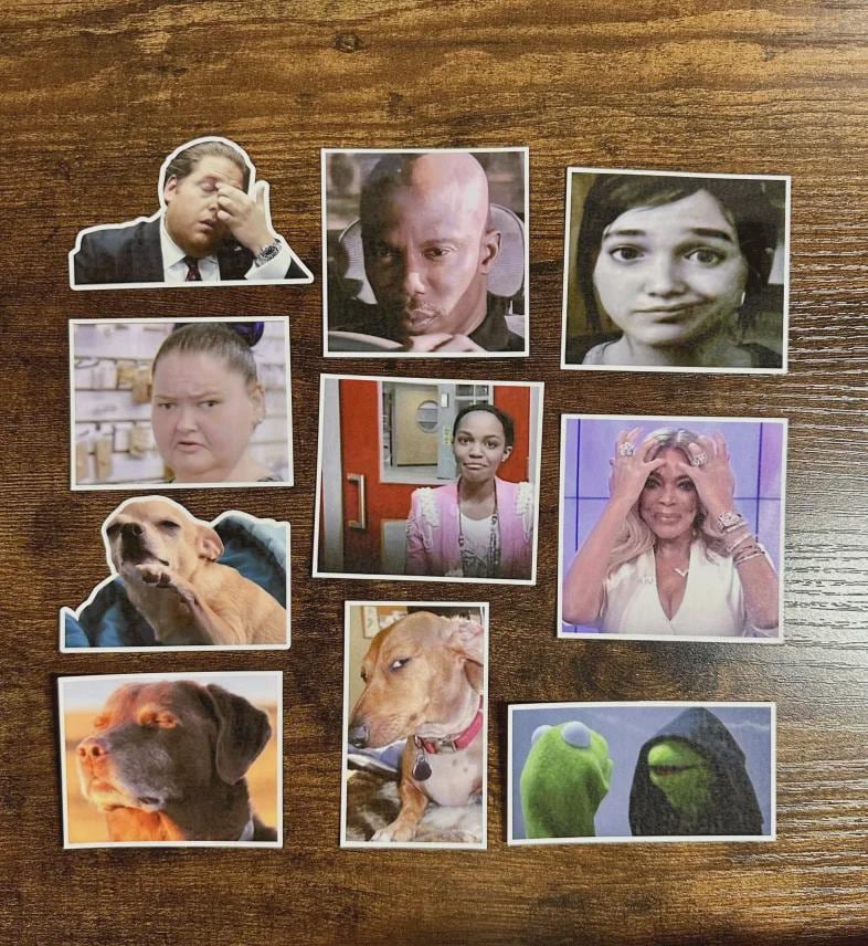 Custom Reaction Sticker Funny Reaction Picture Sticker Packs - Etsy