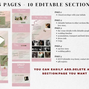 (Elegant Pink & Green Wedding Website Template, minimal Save The Date Wedding website with Trackable RSVP form, dusty rose sage green website blush and olive green wedding website , Canva Editable (Digital Download) Editable Wedding Website Template with Custom RSVP Form, Details Page and Our Love Story | Paperless Digital Wedding Invitation Design | Brown Theme | DIY Canva Website Template | DIY RSVP Google Form | Free Domain | Instant Download)