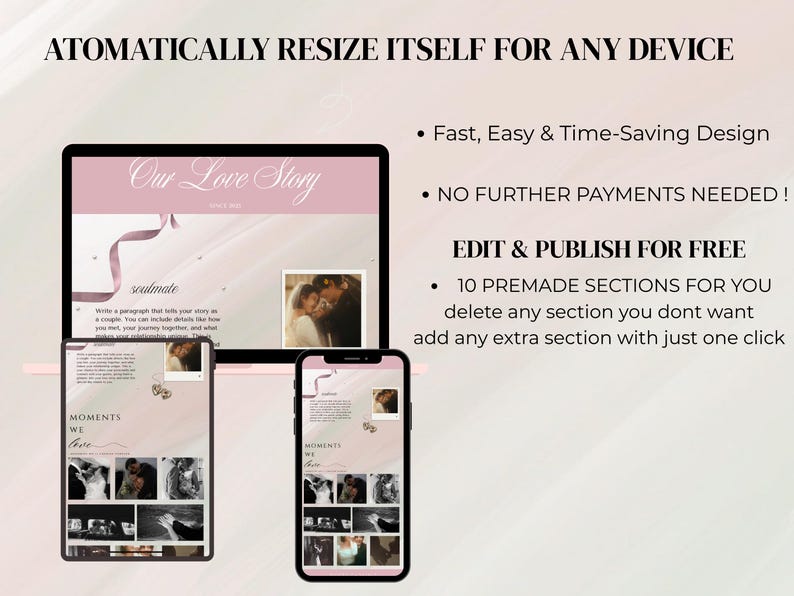 (Elegant Pink & Green Wedding Website Template, minimal Save The Date Wedding website with Trackable RSVP form, dusty rose sage green website blush and olive green wedding website , Canva Editable (Digital Download) Editable Wedding Website Template with Custom RSVP Form, Details Page and Our Love Story | Paperless Digital Wedding Invitation Design | Brown Theme | DIY Canva Website Template | DIY RSVP Google Form | Free Domain | Instant Download)