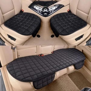 Universal Car Seat Protector Cushion – Front & Rear Seat Pad Cover Set for Sedans | Full Car Seat Covers, Auto Interior Protector, Car Gift