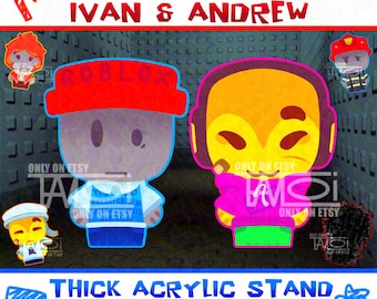 PRE-ORDER | Bad Things Roblox - Ivan & Andrew | Thick Acrylic Stand