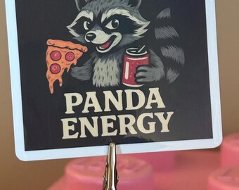 Funny Raccoon Sticker: Dumpster Diving Champion - Trash Panda Humor