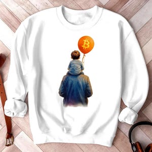 Bitcoin Dad Sweatshirt: Eco-Friendly Crypto Lover Gift, Cryptocurrency Gift