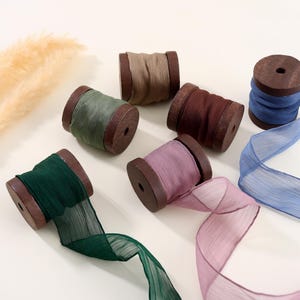 16 Colors Chiffon Ribbon - 1.57&#39;&#39; x 5 Yards, Bouquet Ribbon, Gift Wrap, Invitation Ribbon, Luxurious Feel