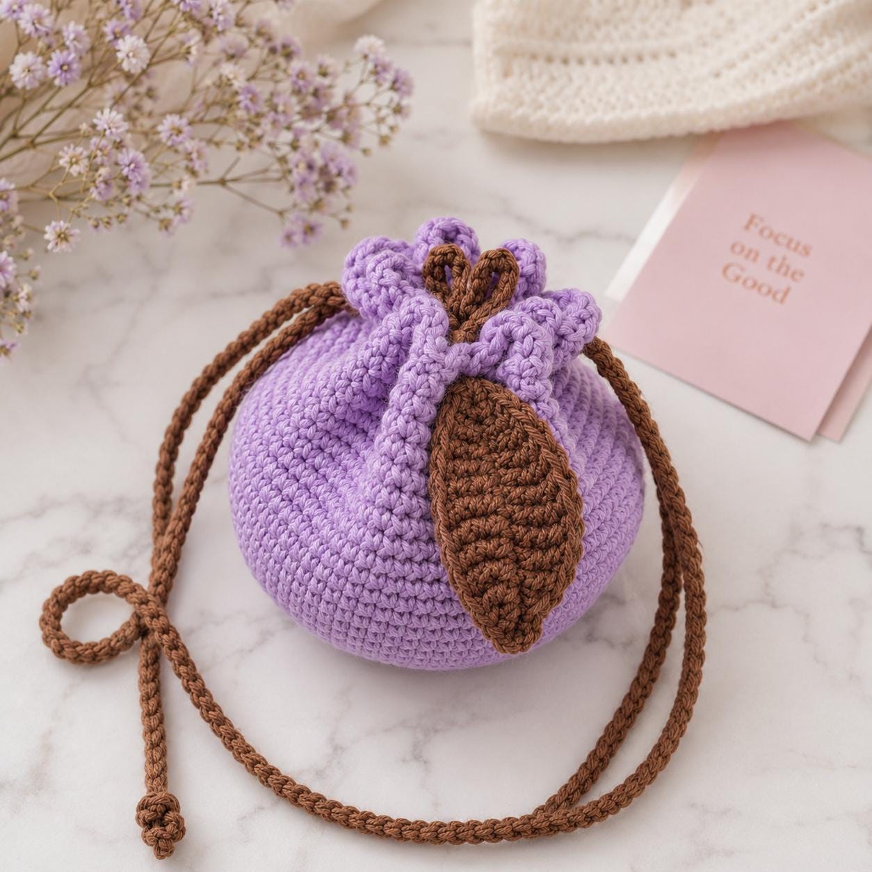 37 Lavender Crochet Patterns: Unleash Your Creativity with These Beautiful Designs 25 Crochet Drawstring Bag Pattern Lavender Flower Pouch
