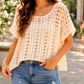 Crochet Summer Top Pattern PDF | Easy Lace Shell Stitch, Boho Beach Cardigan & Blouse | Beginner Friendly | XS\u20134XL | PDF product logo