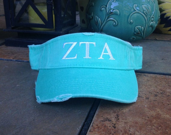 Zeta Tau Alpha Distressed Visor