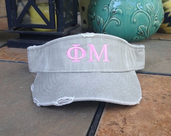 Phi Mu Distressed Visor