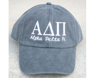 Alpha Delta Pi with script baseball cap