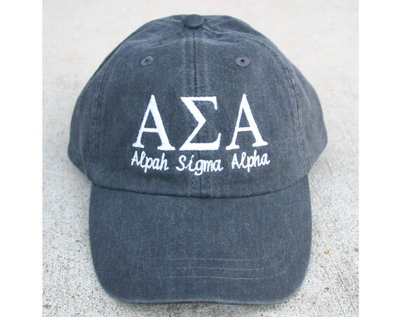 Alpha Sigma Alpha with script baseball cap