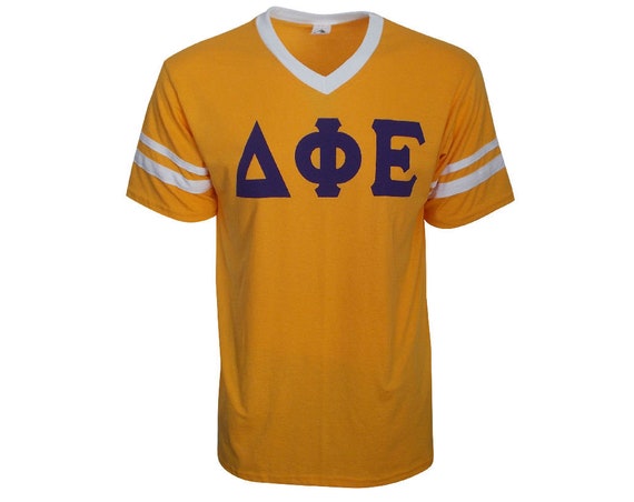 Delta Phi Epsilon - Stripe Sleeve T-shirt Jersey