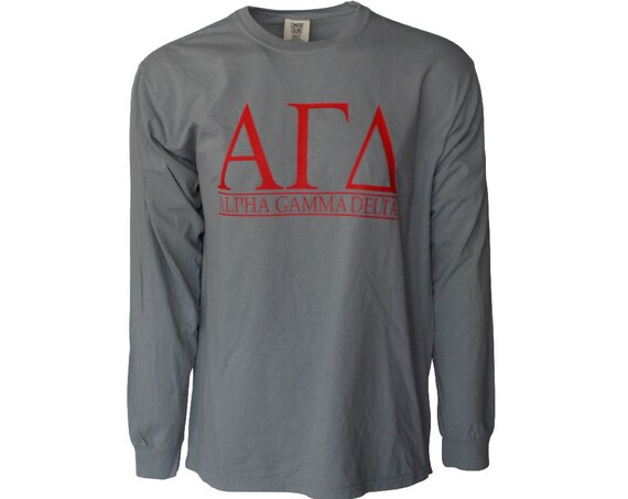 Alpha Gamma Delta - Bar Design Long Sleeve T-shirt