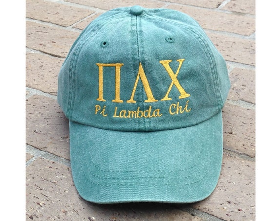 Pi Lambda Chi with script baseball cap
