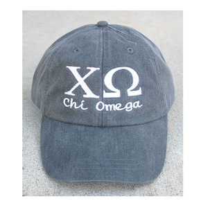 Custom Greek Letter Script Design Baseball Cap
