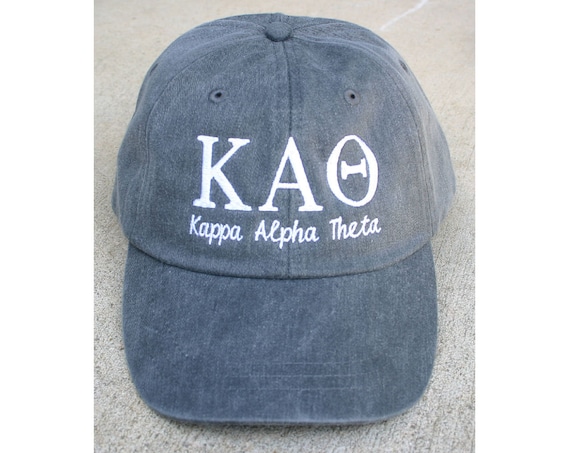 Kappa Alpha Theta with script baseball cap