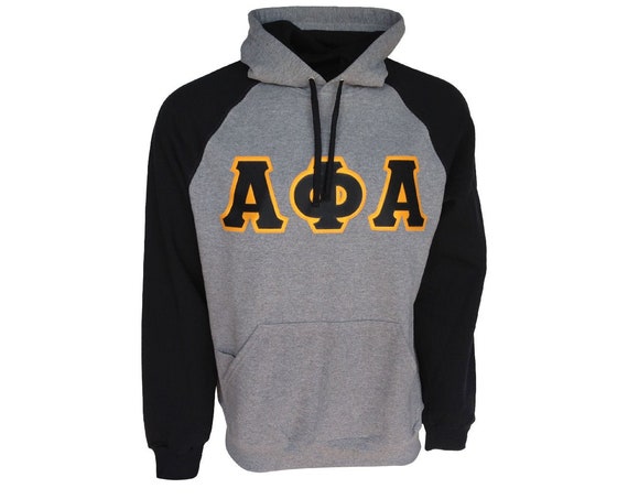 Alpha Phi Alpha Color Block Hooded Sweatshirt (Sewn on Letters)